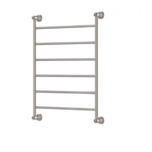 Lillian Heated Towel Rail, 600 x 808mm, Brushed Nickel 6 Bars